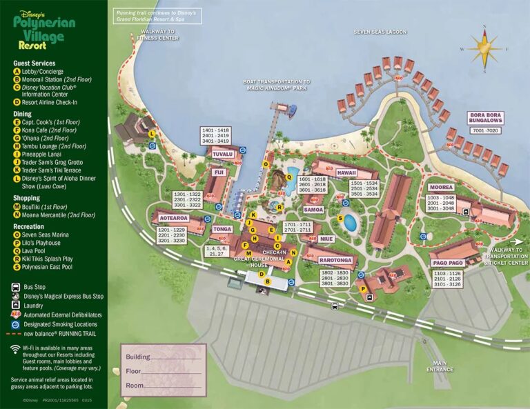 Disney’s Polynesian Resort Map (Free PDF Download)