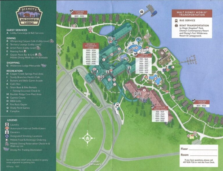 Disney’s Wilderness Lodge Map (Free PDF Download)