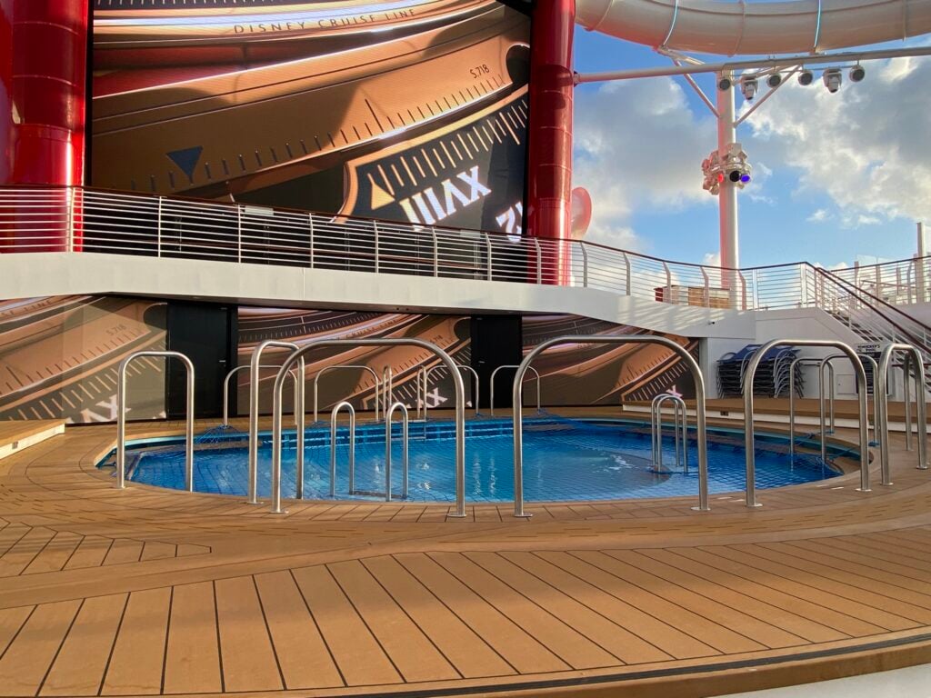 Mickey's Pool - located beneath the giant Funnel Vision screen, where movies are played.