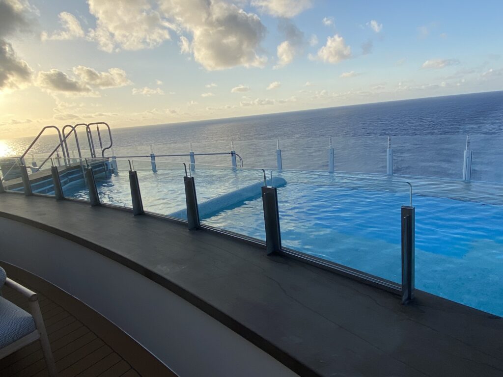 The infinity pool in the adults only area - Disney Treasure